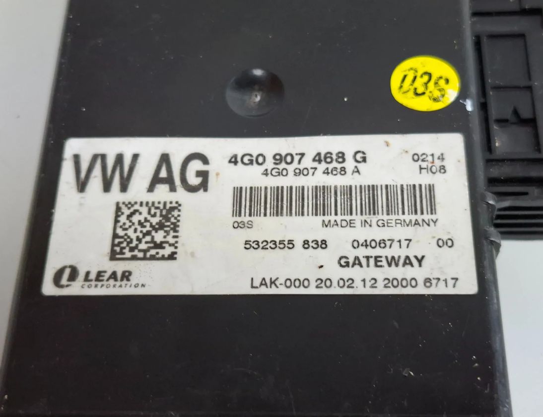 AUDI A6 C7/4G (2010-2020) Gateway Control Unit 4G0907468A 31266155