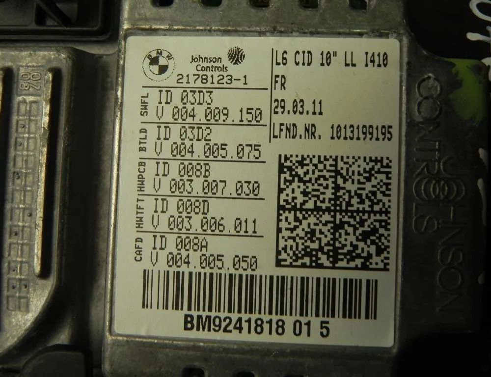 BMW 7 Series F01/F02 (2008-2015) Hudobný prehrávač bez GPS 9257010,9241818,9206444 23190222