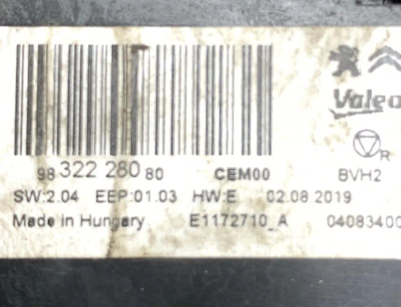 CITROËN C3 3 generation (2016-2024) Climate control unit 9812833280 24153405