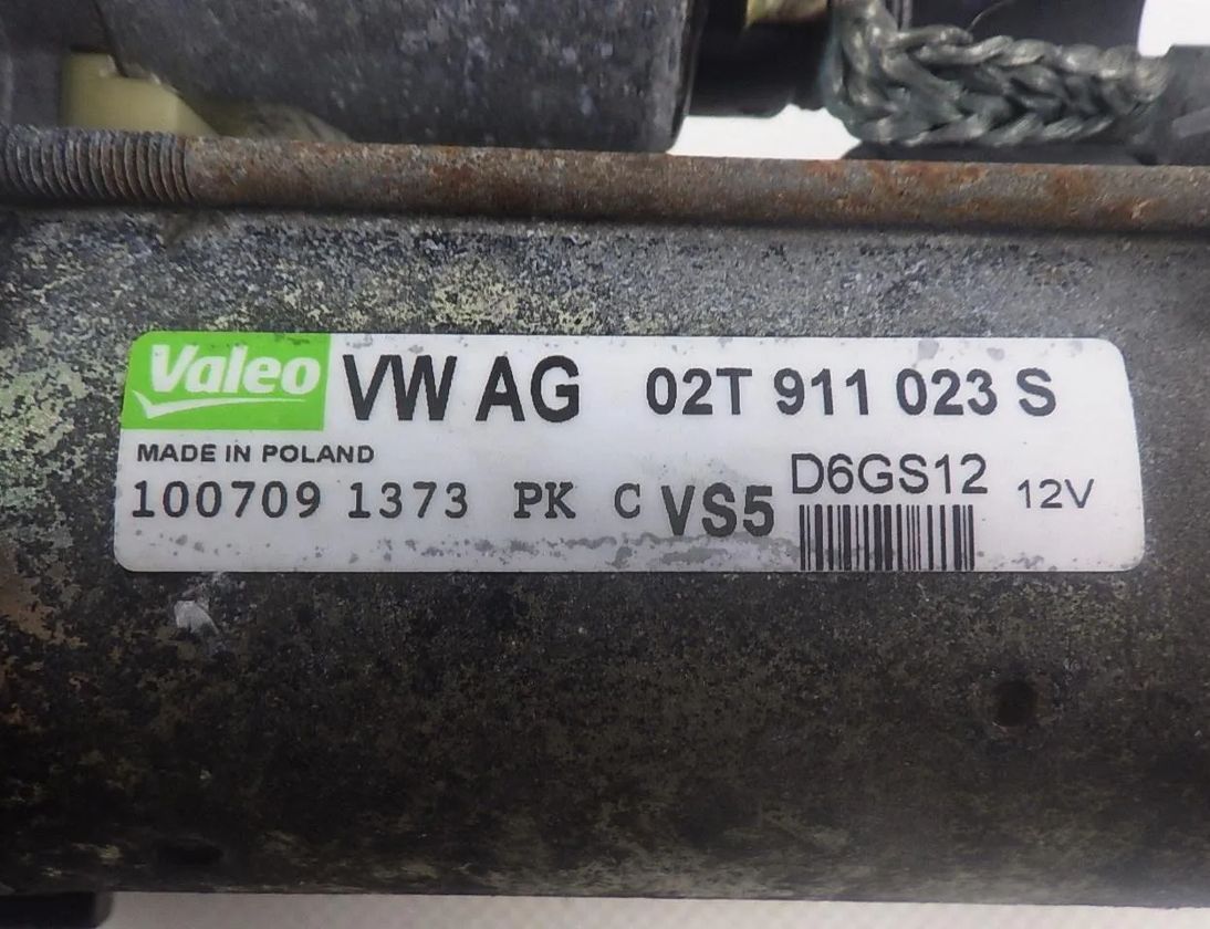VOLKSWAGEN Polo 5 generation (2009-2017) Стартер 02T911023S 21348302