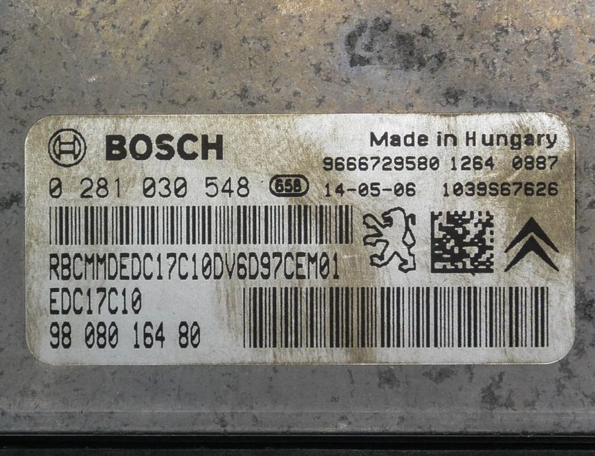 PEUGEOT 308 T9 (2013-2021) Engine Control Unit ECU 0281030548,9666729580,9808016480 1477878