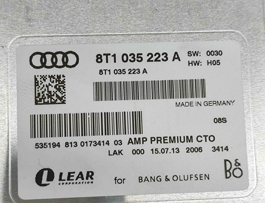 AUDI A5 8T (2007-2016) Complete Sound Audio System 8T0035416,8T0035397A,8T0035399,8T0035415B,8T0857227A,8T0857228A,8T0035436A,8T0035435A,8T0857506,8T0857505,8T0035411A,8T1035223A,8T0035412D,8T0035420A,8T0035419A,8T0035405D,8T0035406D 23984671