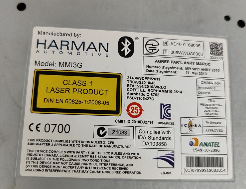 AUDI A5 8T (2007-2016) Prehrávač hudby s GPS 8R2035666H 24630057