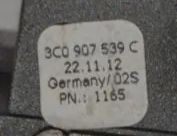 VOLKSWAGEN Passat CC 1 generation (2008-2017) Iné riadiace jednotky 3C0907539C 2755285