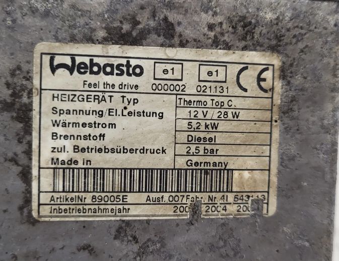 RENAULT Trafic 2 generation (2001-2015) Автономный отопитель 000002021131 28346244