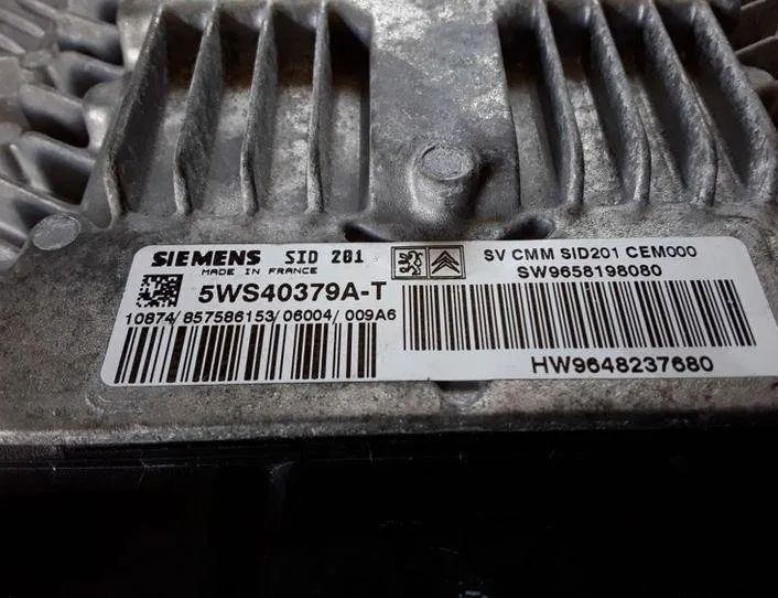 CITROËN C6 1 generation (2004-2012) Engine Control Unit ECU 5WS40379A,HW9648237680,SW9658198080 25451772