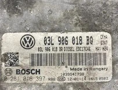 SKODA Yeti 1 generation (2009-2018) Riadiaca jednotka motora 03L906018BQ,0281016397 25561189