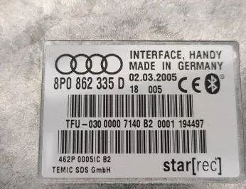 AUDI A4 B7/8E (2004-2008) Bluetooth ovládacia jednotka 8P0862335D 30542696