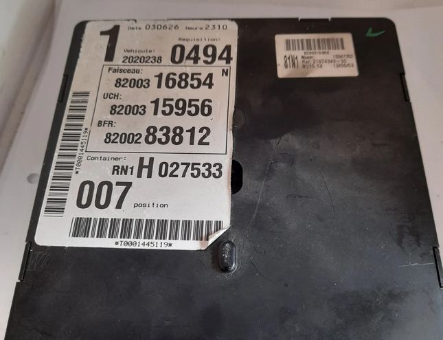 RENAULT Espace 4 generation (2002-2014) Immobiliser control unit 8200315956,21653294-8,8200283812,8200316854 15383037