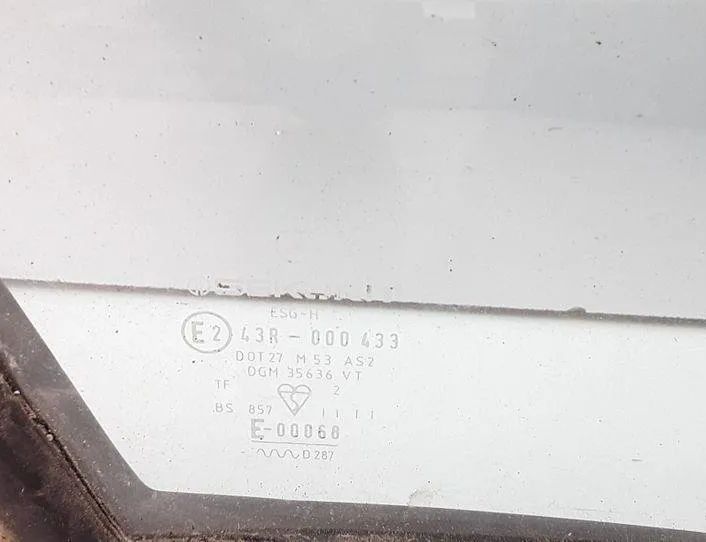 MERCEDES-BENZ W123 1 generation (1975-1985) Ľavé zadné dvere okno 43R000433,DOT27,M53 20743170