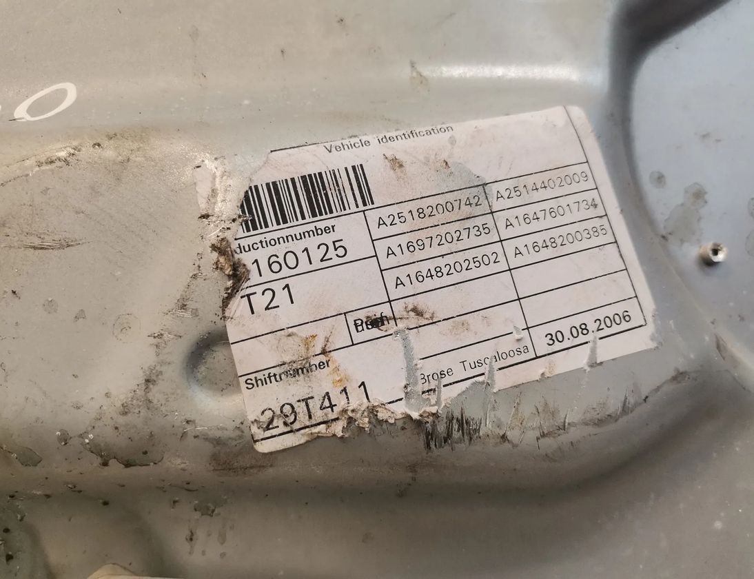 MERCEDES-BENZ M-Class W164 (2005-2011) Стеклоподъемник передней левой двери 1648202502,A1648202502 14930297