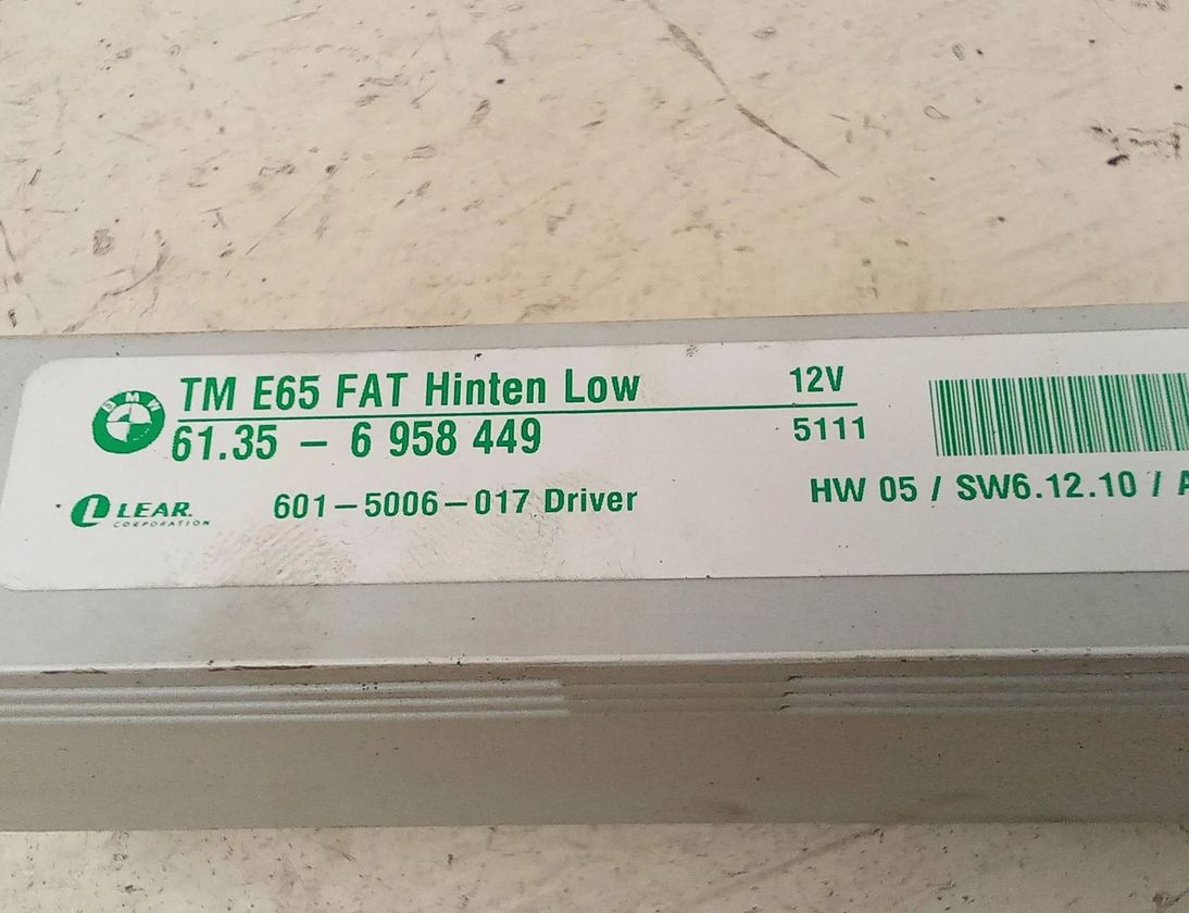 BMW 7 Series E65/E66 (2001-2008) Rear Right Door Control Unit 6958449 27644421