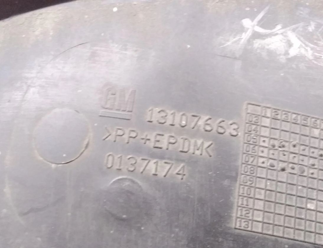 OPEL Astra H (2004-2014) Rear Right Arch Liner 13107663 28677345