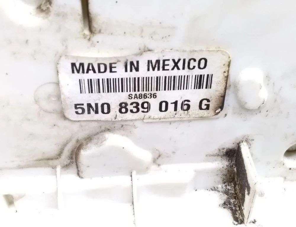 VOLKSWAGEN Amarok 1 generation (2010-2022) Rear Right Door Lock 5N0839016G 31653998