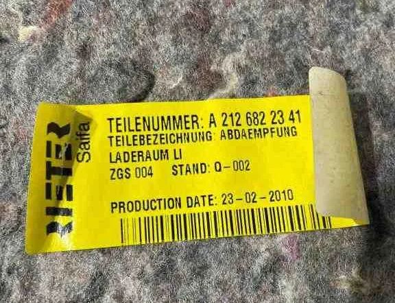 MERCEDES-BENZ E-Class W211/S211 (2002-2009) Pravá strana kufra A2126822341 32709218