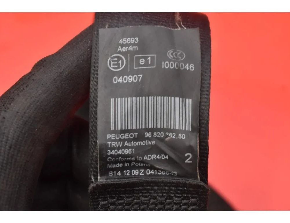 PEUGEOT 3008 1 generation (2010-2016) Seatbelts 9682036280 31491828