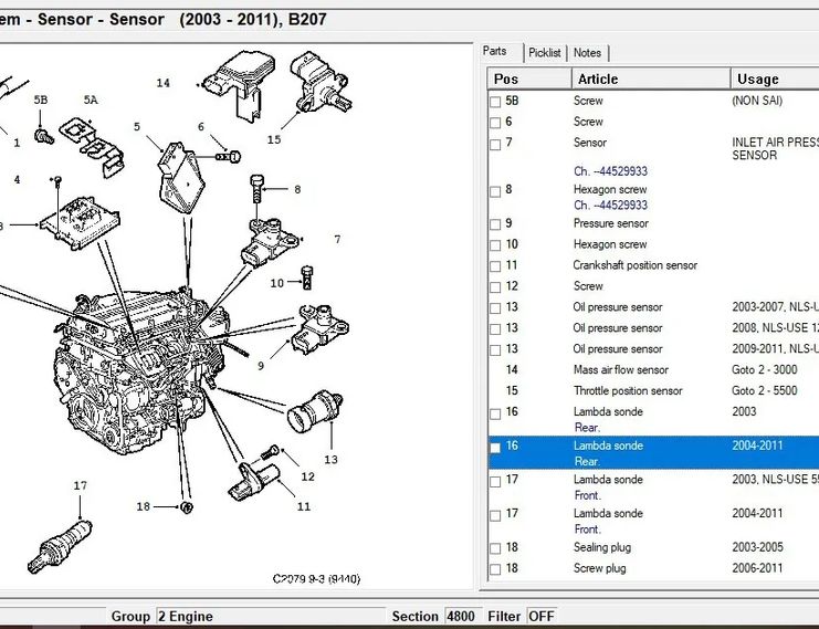 SAAB 93 1 generation (1956-1960) Лямбда зонд 55353149 11698567