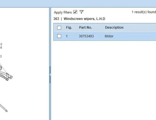 VOLVO S60 2 generation (2010-2020) Front Windshield Wiper Mechanism 3397021173,30753493 32823817