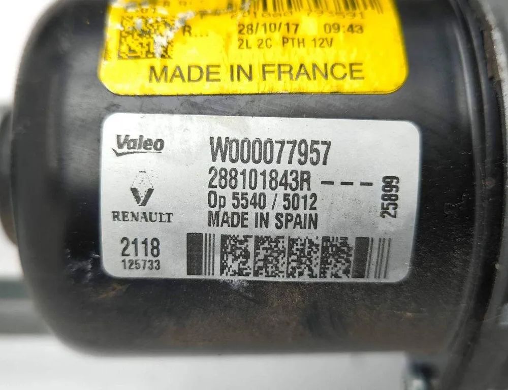 RENAULT Megane 4 generation (2016-2023) Front Windshield Wiper Mechanism 288101843R,55405012 31024102
