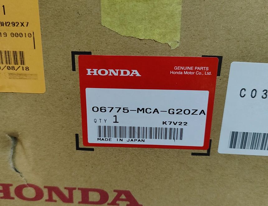 HONDA GL 2 generation (2016-2023) 06775-MCA-G2OZA,06775MCAG20ZA 32065849