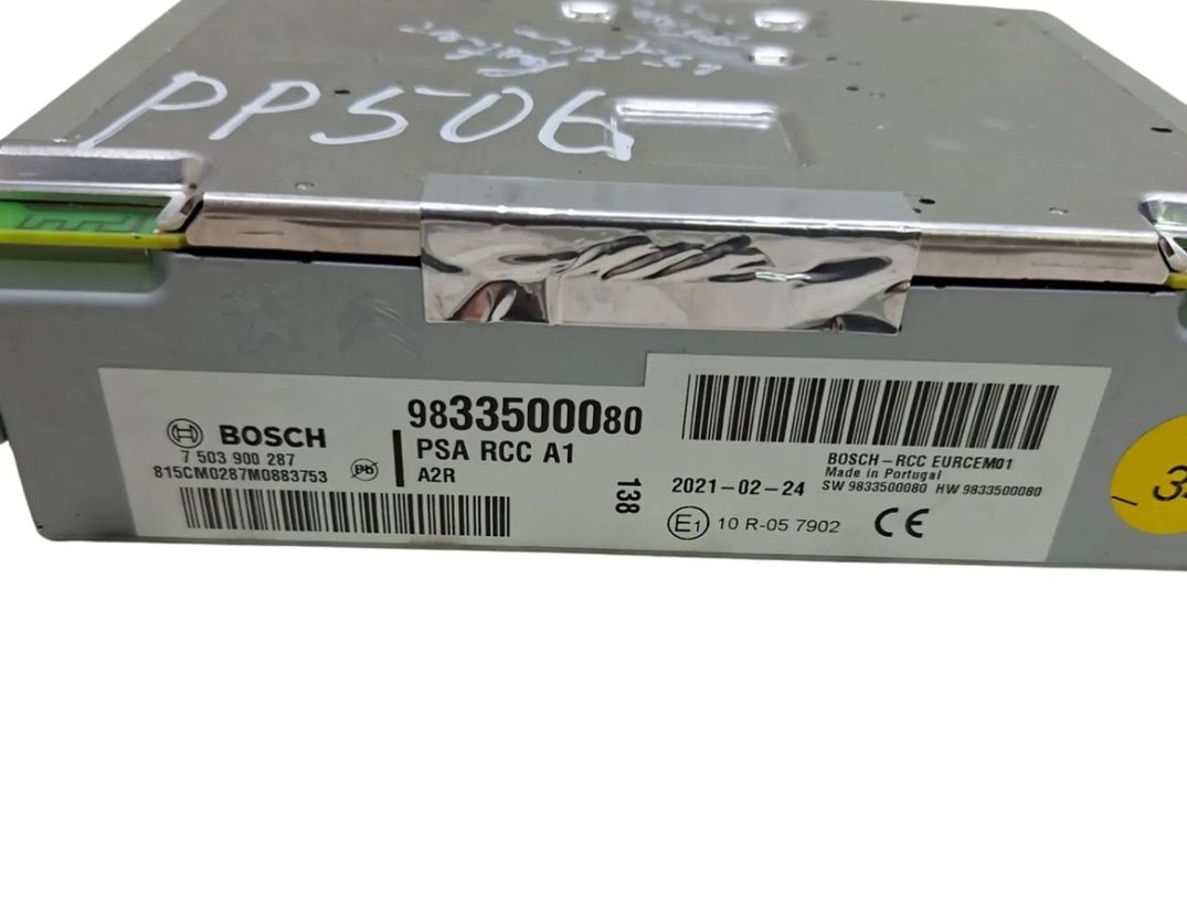 PEUGEOT Partner 2 generation (2008-2023) Music Player With GPS 9833500080 30134434