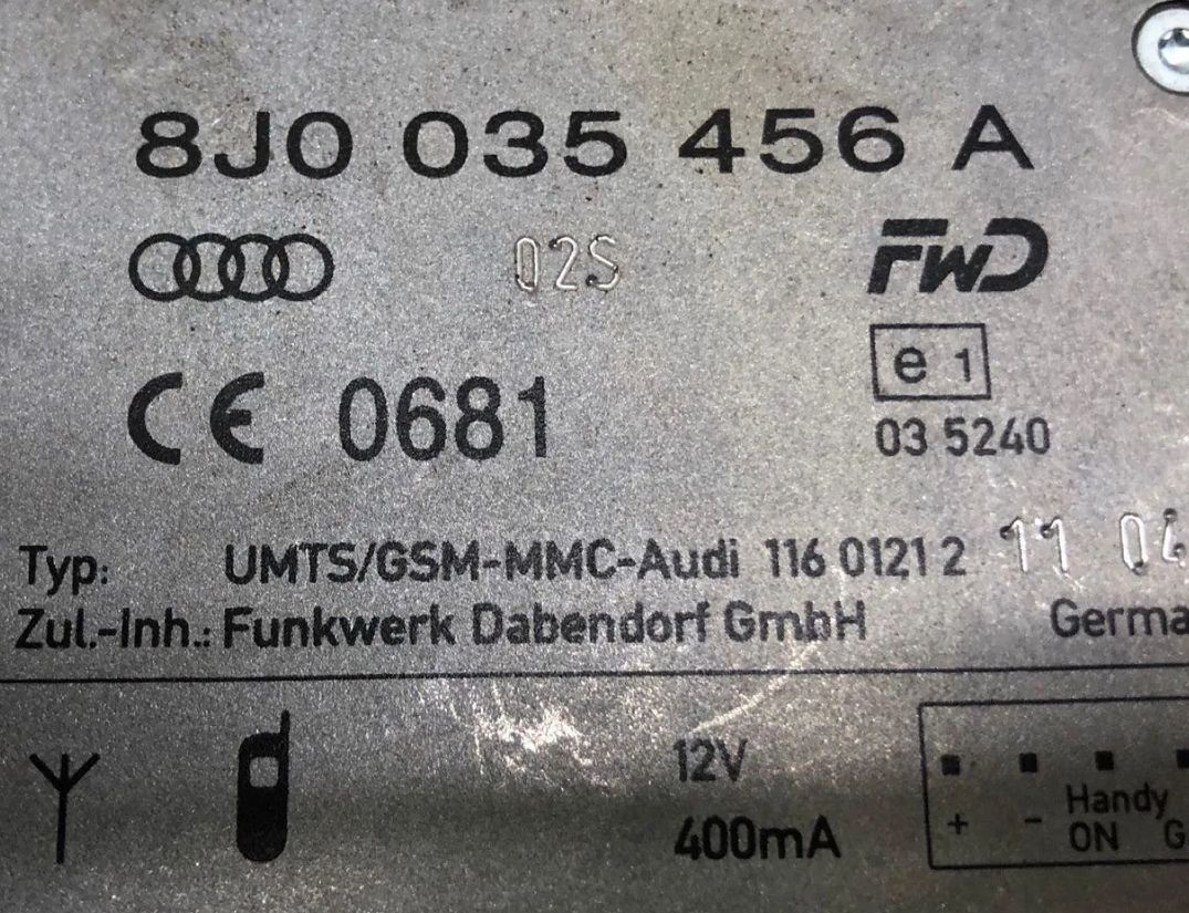 AUDI A6 allroad C6 (2006-2011) Zosilňovač antény na kufri 8J0035456A 30149880