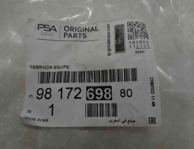 OPEL Combo E (2018-2023) Бачок омывателя 9817269880 32476914