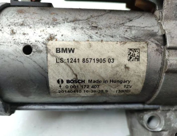 BMW 3 Series Gran Turismo F34 (2013-2017) Starter Motor 8571905 25737362