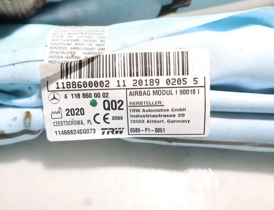 MERCEDES-BENZ CLA-Class C118 (2019-2023) Подушка безопасности потолка левая A1188600002 32889441