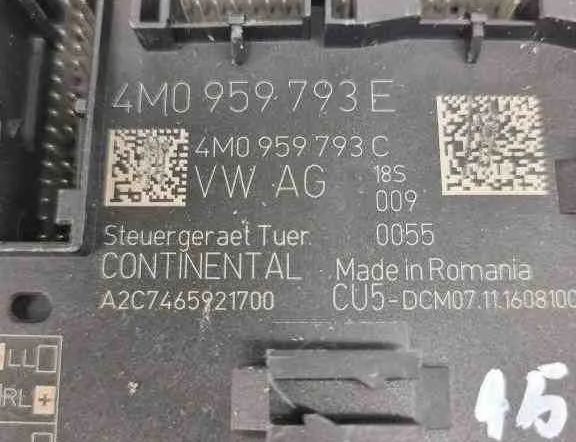 AUDI A5 Sportback F5 (2016-2024) Блок управления дверей задние правые 4M0959793E 32433533