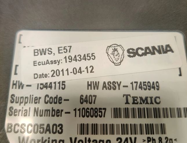 SCANIA P,G,R,T - series (2003-present) Другие блоки управления 1943455 24604105