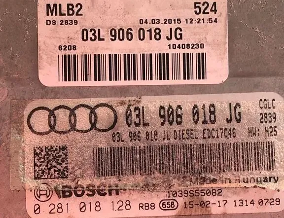 AUDI A5 Sportback 8T (2009-2011) Блок управления двигателем 03L906018JG,03L906018JL 33317908