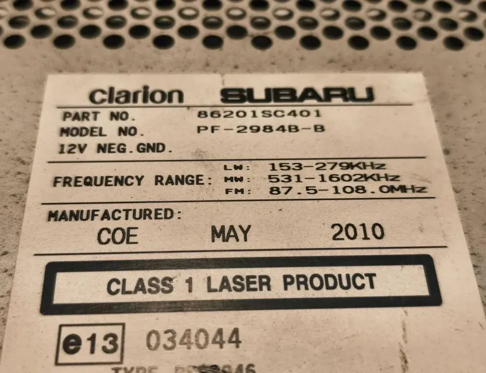 SUBARU Forester SH (2007-2013) Prehrávač hudby s GPS 153279KHZ,86201SC401 33552977