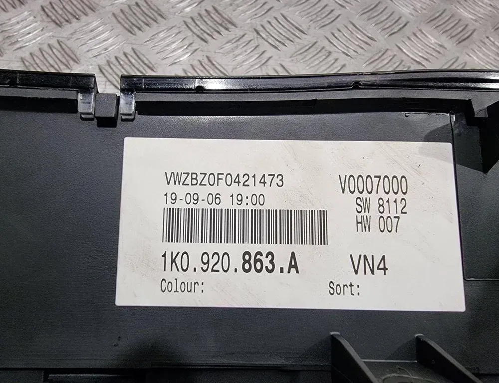 VOLKSWAGEN Golf Plus 1 generation (2004-2009) Rýchlosťomer V0007000,1K0920863A 34153896