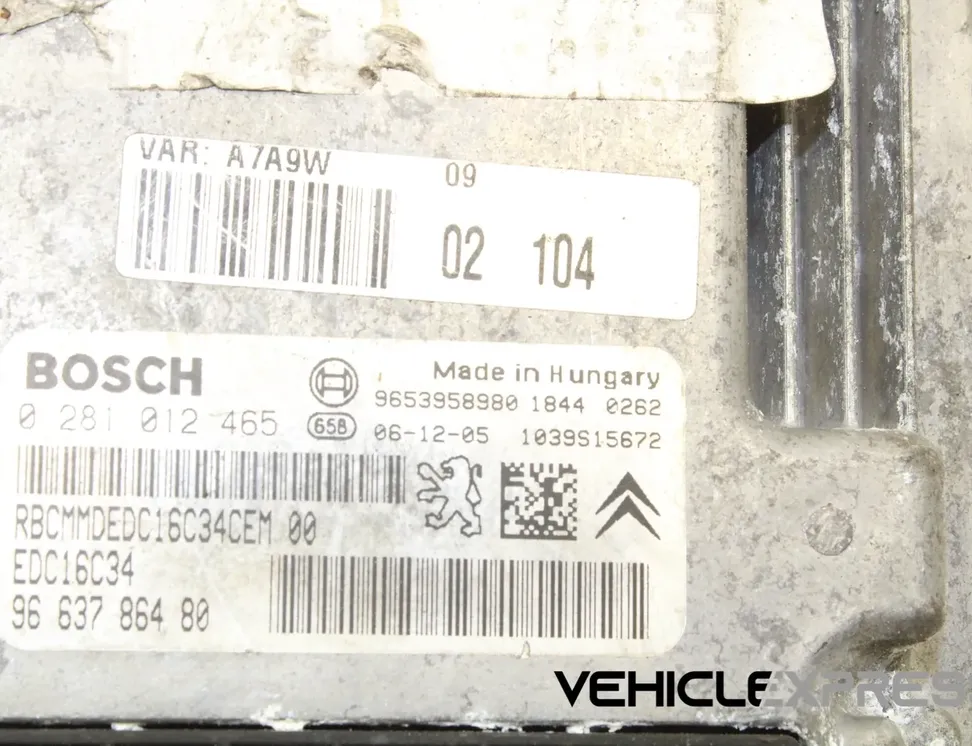 PEUGEOT 307 1 generation (2001-2008) Блок управления двигателем 0281012465,9663786480 12061599