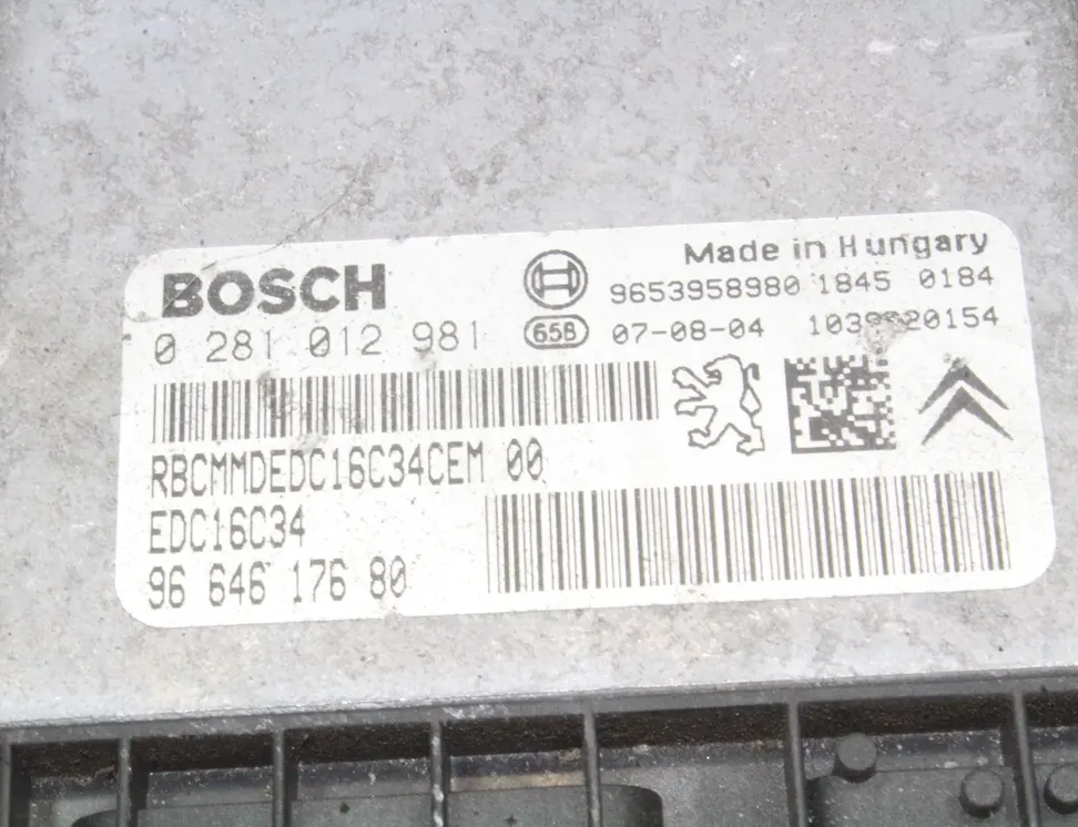 CITROËN C4 Picasso 1 generation (2006-2013) Блок управления двигателем 0281012981,9653958980,9664617680 23882977