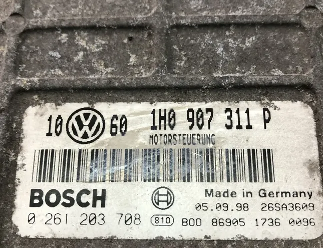 VOLKSWAGEN Golf 3 generation (1991-1998) Блок управления 0261203708,1H0907311P 20680067