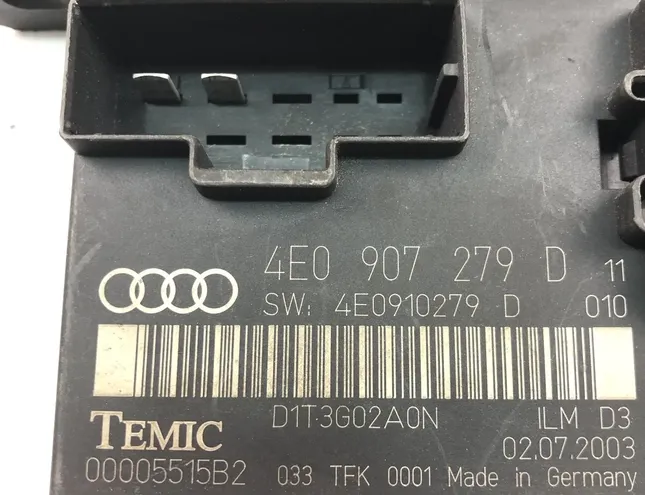 AUDI A8 D3/4E (2002-2010) Control Unit 4E0907279D 27310428