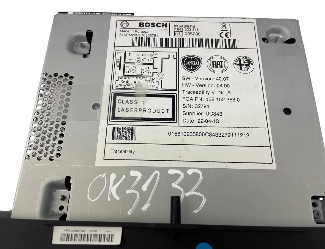 ALFA ROMEO Giulietta 940 (2010-2020) Автомагнитола без навигации 156102358 33537891