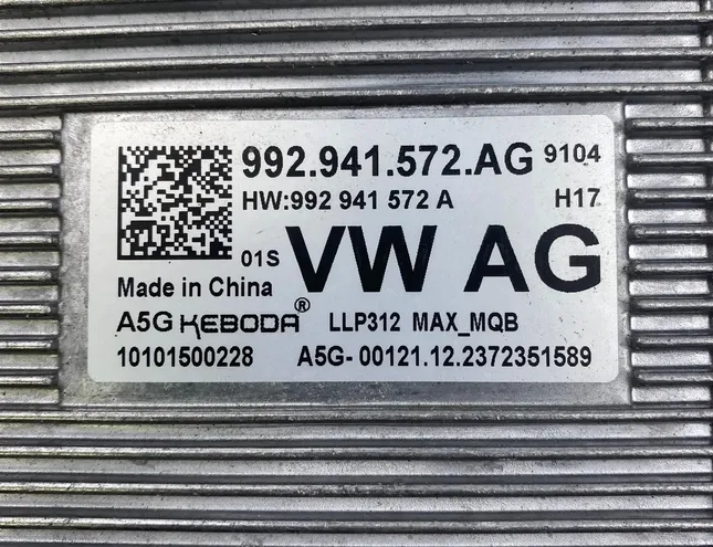 VOLKSWAGEN ID.4 1 generation (2020-2023) LED Lights Control Unit 992941572AG 33615974