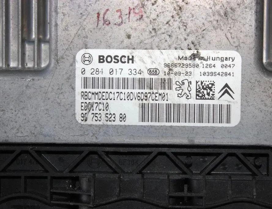 CITROËN C4 2 generation (2010-2024) Блок управления двигателем 9666729580,0281017334 31943601