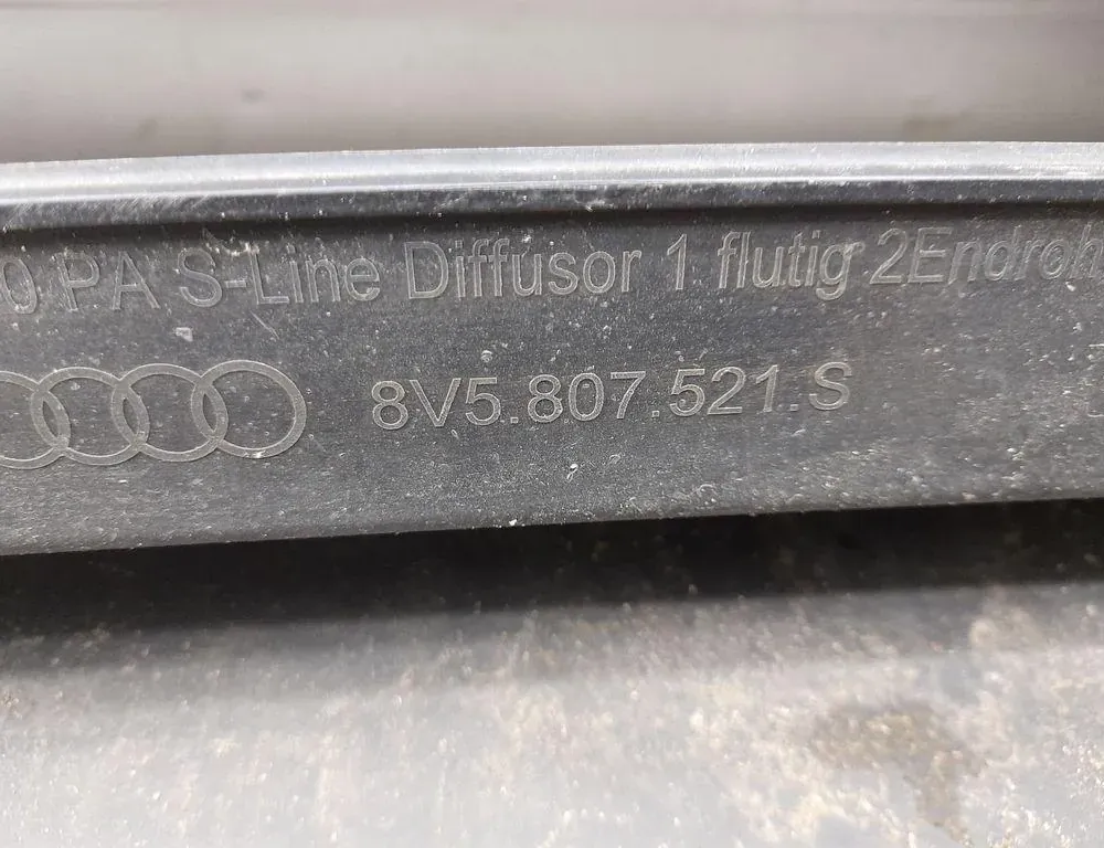 AUDI A3 8V (2012-2020) Difúzor zadného nárazníka 8V5807521S 33424316