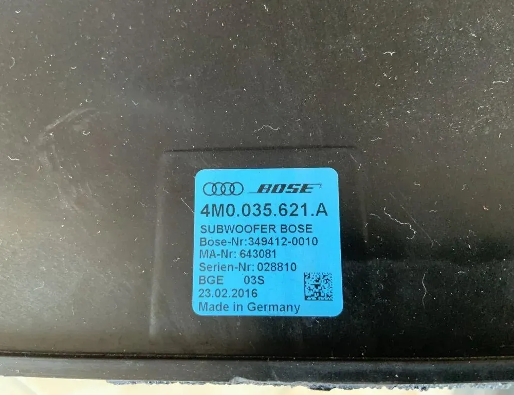 AUDI Q7 4M (2015-2024) Subwoofer 4M0035621A 33779379