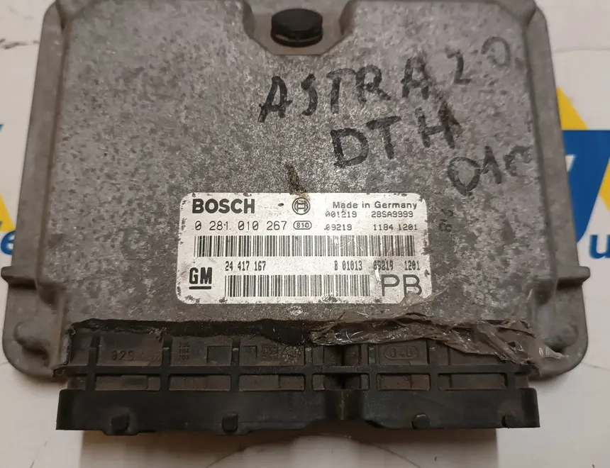 OPEL Astra G (1998-2009) Engine Control Unit ECU 24417167,0281010267 17131366