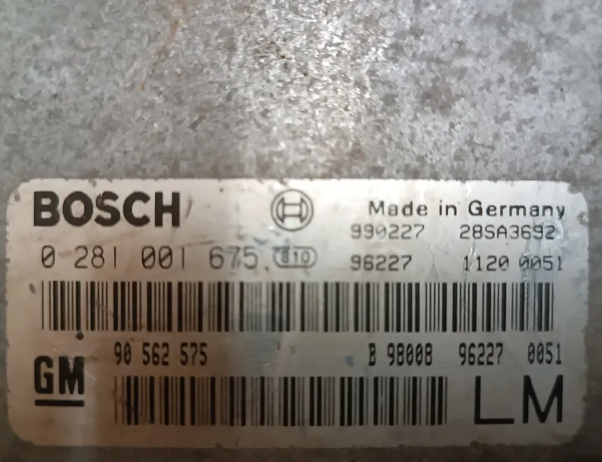 OPEL Astra G (1998-2009) Блок управления двигателем 0281001675,90532575 17131385