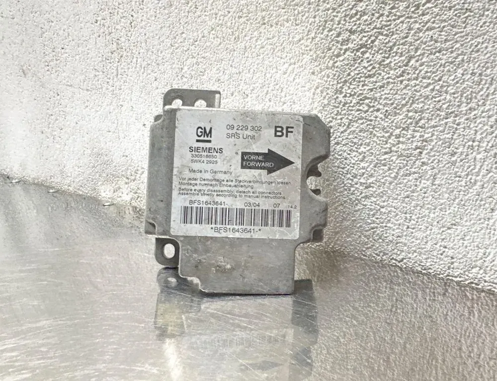 OPEL Astra G (1998-2009) SRS Control Unit 09229302 34477587