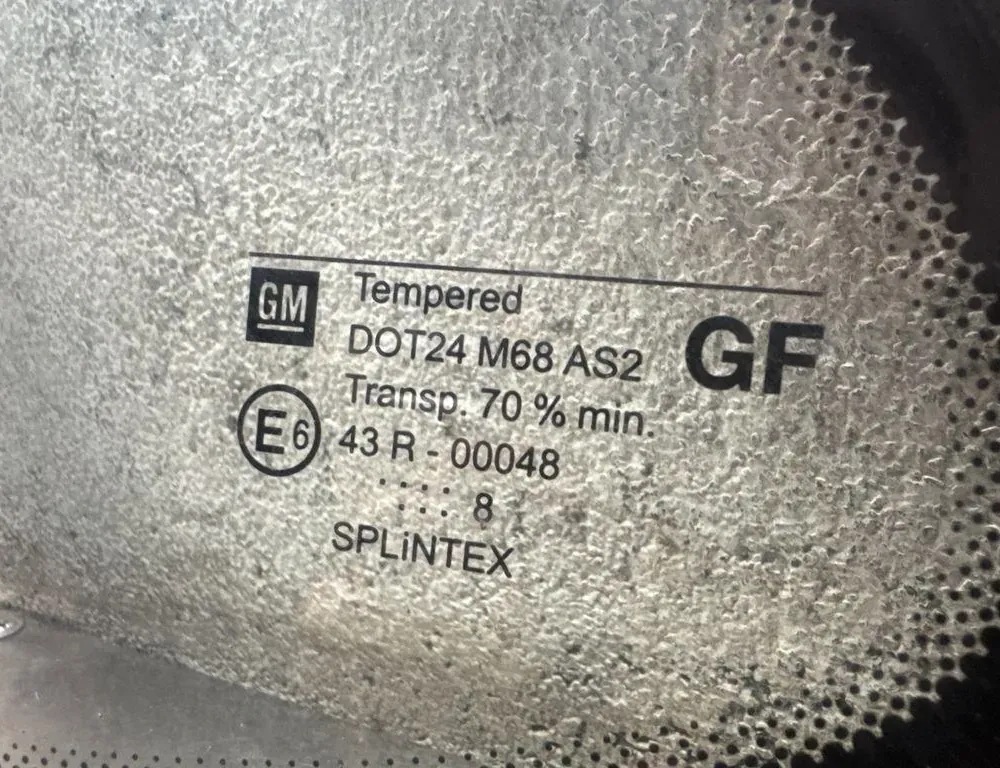 OPEL Vectra B (1995-1999) Ľavé zadné dvere okno DOT24M68AS2 34471857