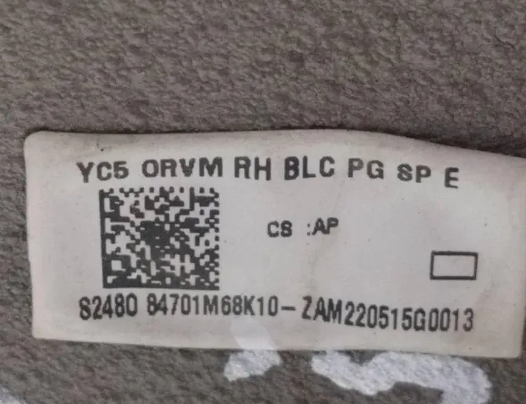 SUZUKI Alto 5 generation (1998-2020) Right Side Wing Mirror 84701M68K10 33931002