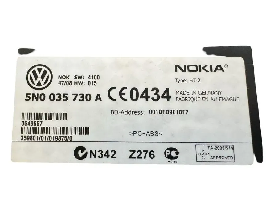 VOLKSWAGEN Scirocco 3 generation (2008-2020) Bluetooth Control Unit 5N0035730A 33529077