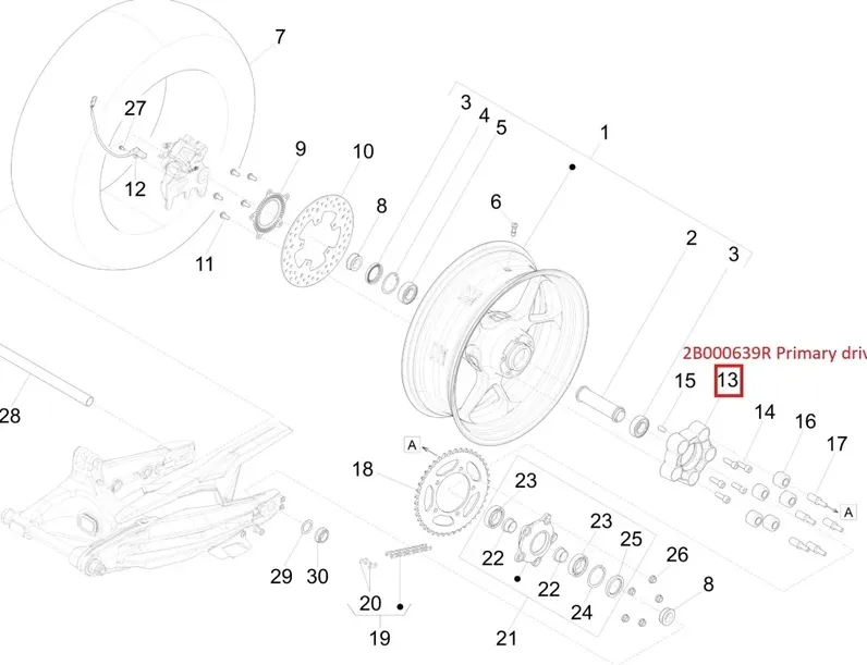 APRILIA TUONO 2B000639R 34400864